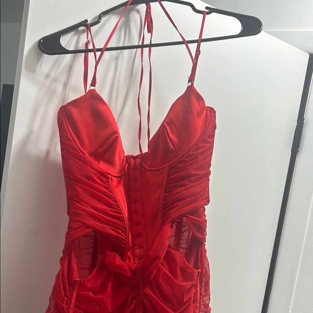House of CB Red Midi Dress